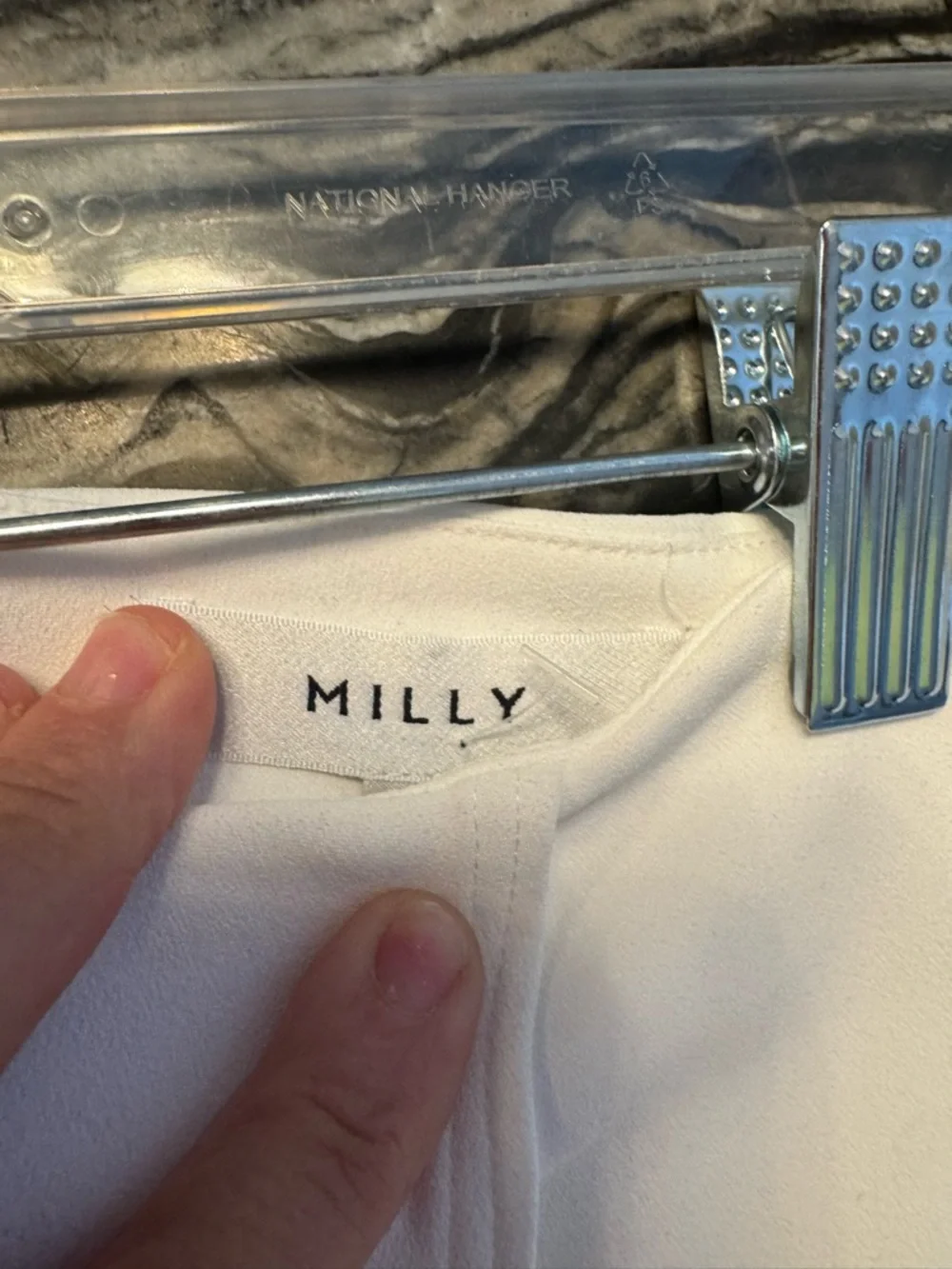 Milly Cream Overlap Front Mini Skort - Picture 3 of 4